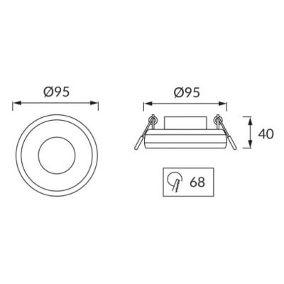 Oprawa pierścień ozdobny OFRA C czarny 04951 IDEUS (04951)